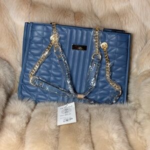 Elegant Blue Quilted Women's Bag